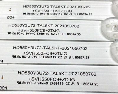 KIT DE LED'S PARA TV TOSHIBA ((8 PIEZAS)) / NUMERO DE PARTE SVH550FC9 / 1256378 / HD550Y3U72-TAL5KT-2021050702 / SVH550FC9+ZDJG / ZD_SSC_D550_12X8_01_TDE30_V1.3_202105107 / PANEL'S HD550Y3U72-TAL5KT\S0\GM\ROH / CX550DLEDM / MODELOS 55M550KU / LT-55EC3512 - Imagen 3