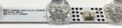 LED PARA TV TCL (1 PIEZA) / NUMERO DE PARTE TCL58LB01 / TCL58LB01_3030F2.4D_V0.3_20220426 / B0101-000581 / 220608 / A0053*ZMJN / PANEL LVU580NDEL HS9W02 V1 / DISPLAY CV580U3-L02 REV:01 / MODELO 58S453 - Imagen 2