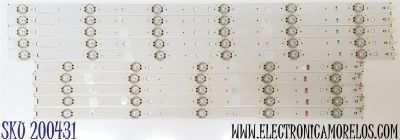 KIT DE LED'S PARA TV SONY ((10 PIEZAS)) / NUMERO DE PARTE SVG600A13 / SVG600A13_REV06_L-TYPE_140513 / SVG600A13_REV06_R-TYPE_140513 / 60D3503V1W5C1B57317M / 60D3503V1W6C1B66917M / 20210324 / PANEL S600FHB-1 / MODELO KDL-60R510A