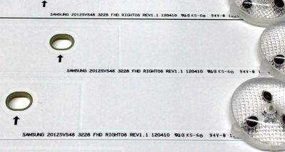 KIT DE LED'S PARA TV SAMSUNG (12 PIEZAS) / NUMERO DE PARTE 2011SVS46 / 2012SVS46 3228 FHD RIGHT06 REV1.1 120410 / PANEL DE460BGM-C1 / MODELO UN46EH5300 / UN46EH5300FXZA CH01 - Imagen 3