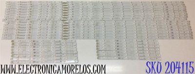 KIT DE LED'S PARA TV HISENSE (30 PIEZAS) / NUMERO DE PARTE LB7502B / HD750Y6Q52+2021022301+L / HD750Y6Q52+2021022301+R / MODELO 75"