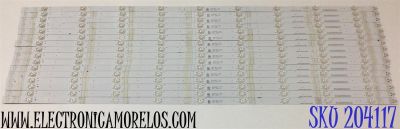 KIT DE LED'S PARA TV HISENSE (16 PIEZAS) / NUMERO DE PARTE SVH850A07 / HD850V8U81 / 2020021302 / CRH-BX85V8U813030T160902D-REV1.1 / HD850V8U81-2020021302-SVH850A07 / 1238189 / 22311500 / PANEL HD850V8U81\S0\GM\ROH / MODELO 85H6510G