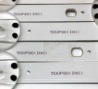 KIT DE LED'S PARA TV LG (6 PIEZAS) / NUMERO DE PARTE EAV65044201 / LEDAZ_Y21_SLIM TRIDENT_50UP80_HKC_(0.4PI)_REV03_210901 / Y21_SLIM TRIDENT_50UP80\NANO75_REV04_220914_0.4PI SILK / PANEL NC500TQG / DISPLAY V500DJ7-QE1 / MODELOS 50UQ8000AUB / 50UQ7070ZUE - Imagen 2