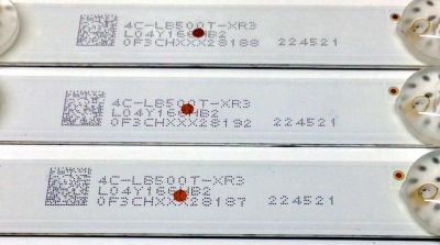 KIT DE LED'S PARA TV HKPRO (3 PIEZAS) / NUMERO DE PARTE 4C-LB500T-XR3 / AT50D200030301103A1DREV1.2 / 224521 / L04Y166HB2 / CRH-AT50D200030301103A1DREV1.2 / E479275 / MODELO HKP50UHD2 - Imagen 2