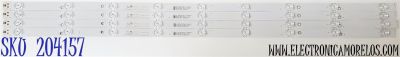 KIT DE LED'S PARA TV VIZIO ((4 PIEZAS)) / NUMERO DE PARTE HFSX43D09-ZC66AG-02 / 303HX430038 / E78030 / 210301NC03 / 2300014375 / HX430M11 / PANEL BOEI430WQ1 / DISPLAY T430QVN03.8 / MODELO M43Q6-J04 / M43Q6-J04 LBVAG5KX