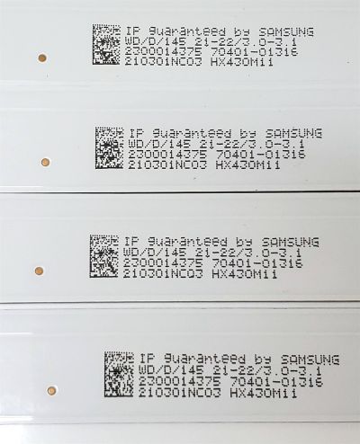 KIT DE LED'S PARA TV VIZIO ((4 PIEZAS)) / NUMERO DE PARTE HFSX43D09-ZC66AG-02 / 303HX430038 / E78030 / 210301NC03 / 2300014375 / HX430M11 / PANEL BOEI430WQ1 / DISPLAY T430QVN03.8 / MODELO M43Q6-J04 / M43Q6-J04 LBVAG5KX - Imagen 3