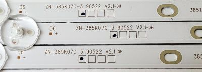 KIT DE LED'S PARA TV SEIKI ((3 PIEZAS)) / NUMERO DE PARTE ZN-385K07C-3 / C15000D3G1905117HPB66H / 58239008 / ZN-385K07C-3 90522 V2.1-0H / PANEL LC390TA1A / MODELOS SC-39HS950N / TE4019BP - Imagen 3