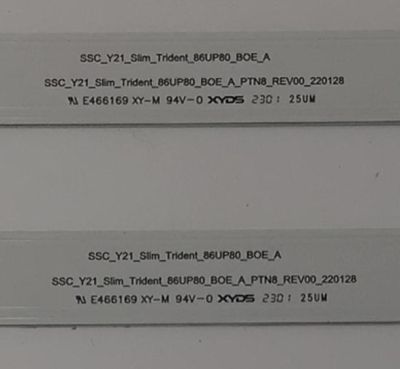 KIT DE LEDS PARA TV LG ORIGINAL 22 PIEZAS / NUMERO DE PARTE EAV65034401 / EAV65034501 /SSC_SLIM_TRIDENT_86UP80_BOE_A_PTN8_REV00_220128 / SSC_SLIM_TRIDENT_86UP80_BOE_B_PTN8_REV00_220128 / PANEL NC860TQF-VBLH2 / MODELO 86UQ9050PSC / 86UQ7070ZUD - Imagen 3