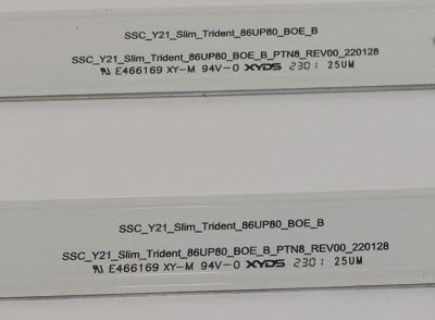 KIT DE LEDS PARA TV LG ORIGINAL 22 PIEZAS / NUMERO DE PARTE EAV65034401 / EAV65034501 /SSC_SLIM_TRIDENT_86UP80_BOE_A_PTN8_REV00_220128 / SSC_SLIM_TRIDENT_86UP80_BOE_B_PTN8_REV00_220128 / PANEL NC860TQF-VBLH2 / MODELO 86UQ9050PSC / 86UQ7070ZUD - Imagen 8