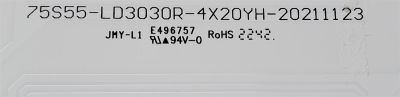 KIT DE LED'S PARA TV TCL ((8 PIEZAS)) / NUMERO DE PARTE 75S55-LD3030L-4X20YH-20211123 / 75S55-LD3030R-4X20YH-20211123 / B0101-000371 / B0101-000372 / 221104-12W94 / 828577 / 828596 / E496757 / DISPLAY ST7461D03-2 / MODELO 75S555 - Imagen 6