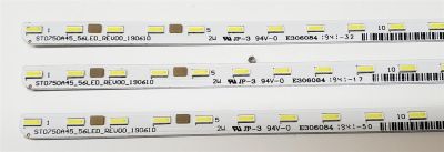 KIT DE LED'S PARA TV SONY ((3 PIEZAS)) / NUMERO DE PARTE STO750A45 / ST0750A45 / 734.05102.0001 / STO750A45_56LED_REV00_190610 / 056380560141S / PANEL V750QWME02 / MODELO XBR-75X850G / XBR75X850G - Imagen 2