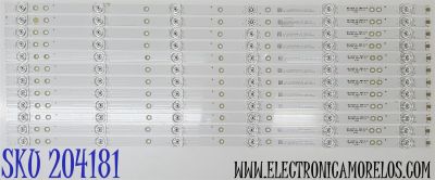 KIT DE LED'S PARA TV EVL 12 PIEZAS ORIGINALES / NUMERO DE PARTE MS-L4478 V4 / 1.3.10706500284 / 1.3.10706500284 MC / E471763 / PANEL G650BD1QUB-19 / MODELO 65NE6900 / 65EVLS4