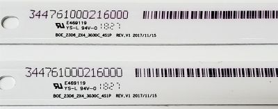 KIT DE LED'S PARA TV PHILIPS ((2 PIEZAS)) / NUMERO DE PARTE BOE_23D6_2X4_3030C_4S1P REV.V1 / 34476100021600 / BE24AVNR876 / T140MA062RRTF / PANEL BOEI236WX1 / DISPLAY HV236WH8-H00 / MODELO 24PFL3603F7 - Imagen 2