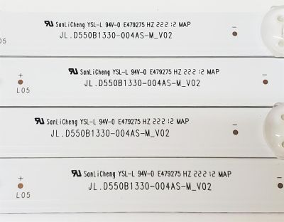 KIT DE LED'S PARA TV HKPRO ((4 PIEZAS)) / NUMERO DE PARTE JL.D550B1330-004AS-M_V02 / 4C-LB550T-JFD / YSL-L 94V-0 / PANEL ST5461D12-6 / MODELO HKP55RUHD1 - Imagen 2