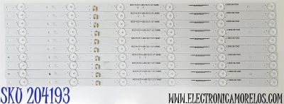 KIT DE LED'S PARA TV ELEMENT ((10 PIEZAS)) / NUMERO DE PARTE A-CNCF55D946 / 112600106/C003 / 3088TB7D423123H5008626 / BC23-M123-H-W50/20171127/29480 / PANEL T550-V35-DLED / MODELO E4SFT5517