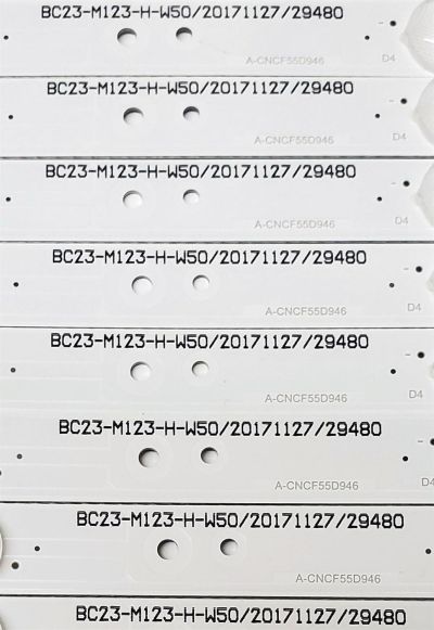 KIT DE LED'S PARA TV ELEMENT ((10 PIEZAS)) / NUMERO DE PARTE A-CNCF55D946 / 112600106/C003 / 3088TB7D423123H5008626 / BC23-M123-H-W50/20171127/29480 / PANEL T550-V35-DLED / MODELO E4SFT5517 - Imagen 5