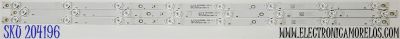 KIT DE LED'S PARA TV WINIA ((3 PIEZAS)) / NUMERO DE PARTE JL-010-D43030801-02S V1 / AE03043N080309 / Y166L05J / JHC-L E517260 / PANEL LC430EQY (SN)(A2) / MODELO U43B9000QN