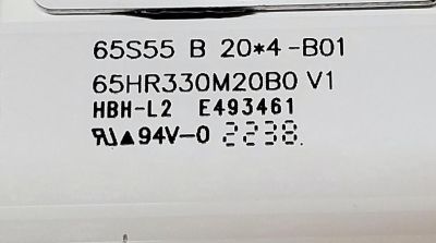 KIT DE LED'S PARA TV TCL ((7 PIEZAS)) / NUMERO DE PARTE 65HR330M20A0 V1 / 65HR330M20B0 V1 / 65S55 B 20*4-B01 / 65S55 A 20*3-B01 / HBH-L2 / E493461 / LG8B05U1B / B0101-000373 / B0101-000374 / DISPLAY ST6451D06-3 / MODELO 65S555 - Imagen 2