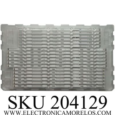 KIT DE LEDS PARA TV SAMSUNG NUEVOS / 18 PZ ORIGINALES  / NUMERO DE PARTE 50312A / 50311A / 50310A / PANEL CY-BT075HGLV4H / BN96-50310A / BN96-50311A / BN96-50312A MODELOS UN75TU8000 / UN75TU8000FX / UN75TU8200FX / UN75TU700DFX  / LH75QETEPGC