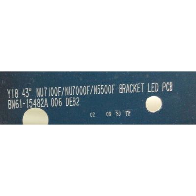 LED PARA TV SAMSUNG (1 PIEZA) / NUMERO DE PARTE BN96-45954A / L1_RU7K_D3_CDM / S28(1)_R1.0_T4O / 100_LM41-00798A / BN61-15482A / Y18 43'' NU7100F/NU7000F/N5500F / PANEL CY-NN043HGEVMH / MODELOS UN43NU6900BXZA / UN43NU6900FXZC / ((MEDIDAS 94CM x 12CM)) - Imagen 2