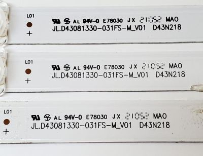 KIT DE LED'S PARA TV WINIA ((3 PIEZAS)) / NUMERO DE PARTE JL.D43081330-031FS-M_V01 / D43N218 / E78030 / AE0110591 / PANEL LC430EQY (SN)(A2) / DISPLAY HV430QUB-N1D / MODELO U43B9000QN - Imagen 2