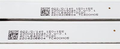 KIT DE LEDS ORIGINAL PARA TV HKPRO 2 PIEZAS / NUMERO DE PARTE TCL40D08-ZC62AG-08D / 303TC400038D / 4C-LB400T-ZC2C / TC400M05 / PANEL LVF400CMDX / DISPLAY V400HJ9-PE1 REV.C4 / MODELOS HKP40SM11 / ATV-40HDR - Imagen 3