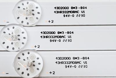 KIT DE LEDS ORIGINAL PARA TV HKPRO 3 PIEZAS / NUMERO DE PARTE 43HR332M08AC V1 / 4C-LB430T-HRFC / 43D2000 / 43D2000 8*3 / 43HR332M08AC / PANEL LVF430HKDX / DISPLAY PT430CT03-14 / MODELO HKP43R01 - Imagen 4