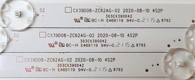 KIT DE LED'S PARA TV SANSUI ((3 PIEZAS)) / NUMERO DE PARTE CX39D08-ZC62AG-02 / 303CX390042 / 2010091025 / CX400M15 / 210517BC08 / 308054001ZC00001 / PANEL CX400DLEDM / DISPLAY V400HJ6-PE1 / MODELO S40P28FN - Imagen 2