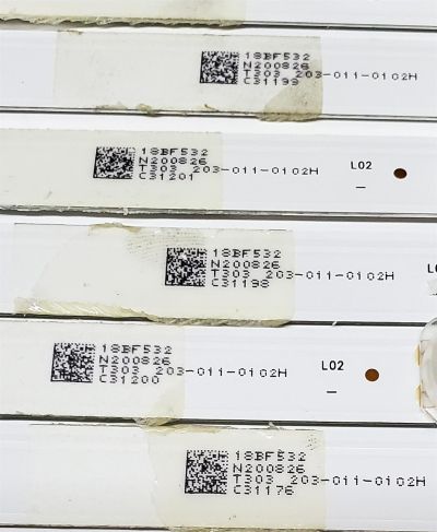 KIT DE LED'S PARA TV POLAROID ((10 PIEZAS)) / NUMERO DE PARTE JL.D55051330-170DS-M_V01_14MM / N200826 / 203-011-0102H / 18BF532 / PANEL LSC550FN11-201 / MODELO 55T7U - Imagen 3