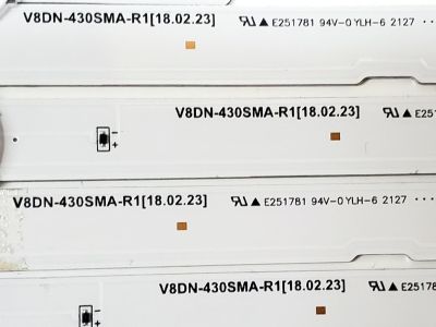 KIT DE LED'S PARA TV SAMSUNG ((8 PIEZAS)) / NUMERO DE PARTE BN96-46570A / BN96-46571A / V8DN-430SMB-R1 / V8DN-430SMA-R1 / MODELOS UN43J / UE43N / UA43N / HG43AJ / LH43BENELGA/ZX / LH43BERBLGAXGO BA01 / MAS MODELOS EN DESCRIPCIÓN - Imagen 5