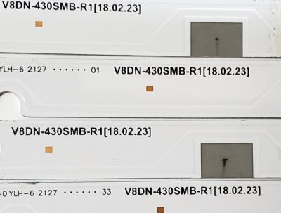 KIT DE LED'S PARA TV SAMSUNG ((8 PIEZAS)) / NUMERO DE PARTE BN96-46570A / BN96-46571A / V8DN-430SMB-R1 / V8DN-430SMA-R1 / MODELOS UN43J / UE43N / UA43N / HG43AJ / LH43BENELGA/ZX / LH43BERBLGAXGO BA01 / MAS MODELOS EN DESCRIPCIÓN - Imagen 4