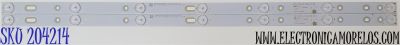 KIT DE LED'S PARA TV SCEPTRE ((2 PIEZAS)) / NUMERO DE PARTE MS-L1225 V2 / 022-P1K3582A1 / LA008 / 18MB300B81F0100084209740 / 18MB300B81F0100084209741 / 117-120LM 2.8-3.0V 19 / MODELO SPTV32D7