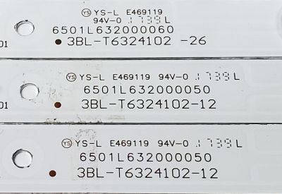 KIT DE LED'S PARA TV FURRION ((3 PIEZAS)) / NUMERO DE PARTE 6501L632000060 / 6501L632000050 / 3BL-T6324102-26 / 3BL-T6324102-12 / 2301032D900580 / 2301032D900570 / YF-QY3004HLFD-0001 / PANEL HK315LEDM-JH69H / DISPLAY PT320AT01-01 / MODELO FEHS32D9A - Imagen 5