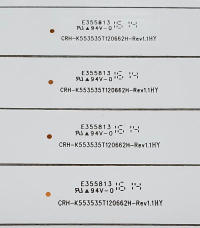 KIT DE LED'S PARA TV LENOVO ((12 PIEZAS)) / NUMERO DE PARTE CRH-K553535T120662H-REV1.1 / 8149010655010 / E355813 / 201876 / B1M01H21PDA2673K / CRH-K553535T120662H / MODELOS 55E6 / 55G5U / 55G5i / 55E6T - Imagen 2