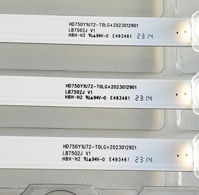 KIT DE LED'S ((NUEVOS)) PARA TV HISENSE ((12 PIEZAS)) / NUMERO DE PARTE LB7502J V1 / HD750Y1U72-T0LG+2023012901 / 1310084S00 / PANEL HD750Y1U72-T0L2 / MODELO 75A65K - Imagen 3