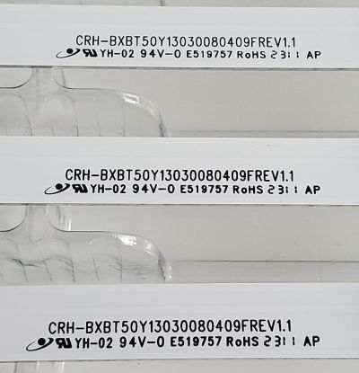 KIT DE LED'S ((NUEVOS)) PARA TV HISENSE / TOSHIBA ((4 PIEZAS)) / NUMERO DE PARTE CRH-BXBT50Y13030080409FREV1.1 / BD500Y1U-LB51L2 / 2021021901 / SVH500AH2 / 1262012 / 26131500 / PANEL HD500Y1U51-T0L2/MX\GM\CKD3A\ROH / MODELOS 50A6G / 50C350KU - Imagen 5