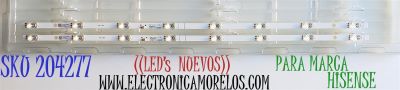 KIT DE LED'S ((NUEVOS)) PARA TV HISENSE ((2 PIEZAS)) / NUMERO DE PARTE LB39601 / JHD396X1F01 / 2019120201 / 210BZ08D0B33MBF00L / 22404014993 / PANEL JHD396X1F01-TXL1 / MODELOS 40A4H / 40H4030F1 / 40H4030F3 / 40A45H / 40A4GV