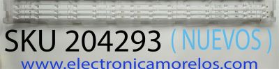 KIT DE LEDS NUEVOS PARA TV HISENSE ORIGINAL 3 PIEZAS / NUMERO DE PARTE LB58007 V0 / HD580X1U91-L1 / 2019080101 / 1234685 / HE58B86 / 036259C36 B1 / PANEL HD580X1U91-L1 / CV580U1-F01 / CV580U1-T01 / MODELOS 58H6500G / 58R6E3