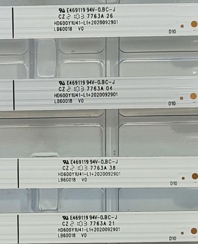 KIT DE LED´S (( NUEVOS )) PARA TV HISENSE (( 5 PZ )) NUMERO DE PARTE LB60018 V0 / HD600Y1U41-L1+2020092901 / 1251061 HE60821 24444 7B26 B1 / MODELO 60A6G - Imagen 4