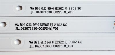 KIT DE LED'S PARA TV WESTINGHOUSE ((3 PIEZAS)) / NUMERO DE PARTE JL.D43071330-002FS-M_V01 / BG-L GL12 94V-0 E529852 FJ / 20AG430 / LB-C430-G5C-U-C-7-12-X9 / PANEL C430Y19-5C / DISPLAY V430DJ1-Q01 REV.D2 / MODELO WR43UX4210 - Imagen 4