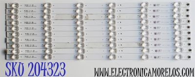 KIT DE LED'S PARA TV POLAROID ((10 PIEZAS)) / NUMERO DE PARTE JL.D55061330-170AS-M_V01 / JL.D55061330-170AS-M V01 / D55061330 / 203-011-0053H / /PANEL LSC550FN11-201 / DISPLAY LSC550FN11-906 / MODELO 55T7U
