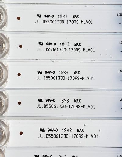 KIT DE LED'S PARA TV POLAROID ((10 PIEZAS)) / NUMERO DE PARTE JL.D55061330-170AS-M_V01 / JL.D55061330-170AS-M V01 / D55061330 / 203-011-0053H / /PANEL LSC550FN11-201 / DISPLAY LSC550FN11-906 / MODELO 55T7U - Imagen 2