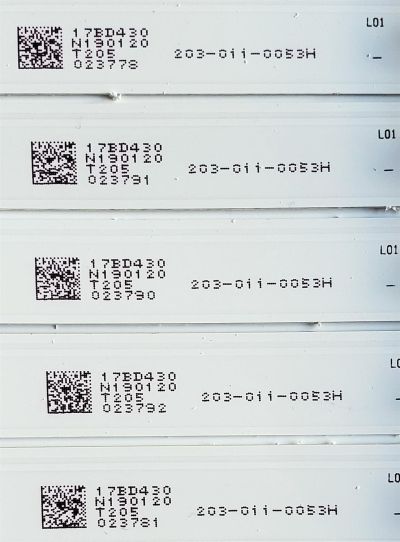 KIT DE LED'S PARA TV POLAROID ((10 PIEZAS)) / NUMERO DE PARTE JL.D55061330-170AS-M_V01 / JL.D55061330-170AS-M V01 / D55061330 / 203-011-0053H / /PANEL LSC550FN11-201 / DISPLAY LSC550FN11-906 / MODELO 55T7U - Imagen 3