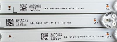 KIT DE LED'S PARA TV PHILIPS ((3 PIEZAS)) / NUMERO DE PARTE JL.D40071330-002GS-M_V01 / LB-C400-G7N-F-C-7-12-X91 / D40071330 / 20AF430 / E519757 / MODELOS PTV40G6 / PTV40G60SNBL / PTV40G65RCH / 40PFL4775/F8 - Imagen 3