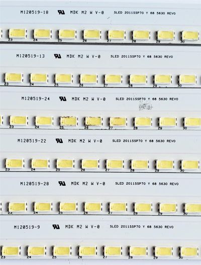 KIT DE LED'S PARA TV SHARP ((6 PIEZAS)) / NUMERO DE PARTE 2011SSP70 / SLED 2011SSP70 Y 68 5630 REV0 / M120519 / PANEL LK695D3GV00D / MODELOS LC-70LE845U / LC-70C8470U - Imagen 3