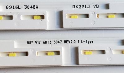 KIT DE LED'S PARA TV LG ((2 PIEZAS)) / NUMERO DE PARTE 6916L-3047A / 6916L-3048A / V17 ART3 3048 REV2.0 / V17 ART3 3047 REV2.0 / 6916L3047A / 6916L3048A / PANEL LC550EGG (FL)(M2) / LC550EGG (FK)(M3) / MODELOS 55UK6500AUA / 55UJ6540 - Imagen 4