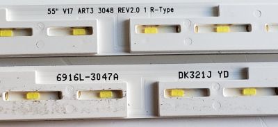 KIT DE LED'S PARA TV LG ((2 PIEZAS)) / NUMERO DE PARTE 6916L-3047A / 6916L-3048A / V17 ART3 3048 REV2.0 / V17 ART3 3047 REV2.0 / 6916L3047A / 6916L3048A / PANEL LC550EGG (FL)(M2) / LC550EGG (FK)(M3) / MODELOS 55UK6500AUA / 55UJ6540 - Imagen 3