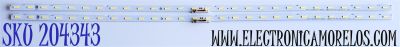 KIT DE LED'S PARA TV SAMSUNG ((2 PIEZAS)) / NUMERO DE PARTE BN96-45954A / V8N1-430SM0-R0 / V8N1-430SM0-R0 180226 / BN9645954A / E251781 / PANEL CY-NN043HGNV1H / MODELO UN43RU7100