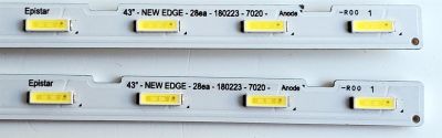 KIT DE LED'S PARA TV SAMSUNG ((2 PIEZAS)) / NUMERO DE PARTE BN96-45954A / BN9645954A / 43''-NEW EDGE-28EA-180223-7020-ANODE / 43''-NEW EDGE-28EA-180223-7020 / E306084 / PANEL'S CY-NN043HGNV1H / CY-NN043HGEVMH / MODELO UN43RU7100 - Imagen 5