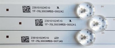 KIT DE LED'S PARA TV WESTINGHOUSE ((3 PIEZAS)) / NUMERO DE PARTE 261501013350 / 06-43T680-3030-0D35-3X7-V1-210413 / E503117 / 230101024510 / PANEL HK430WLEDM-JH4KH / DISPLAY PT430GT01-3 VER.1.0 / MODELOS WR43UX4210 / WR43UT4210 / WR43UT4212 - Imagen 2